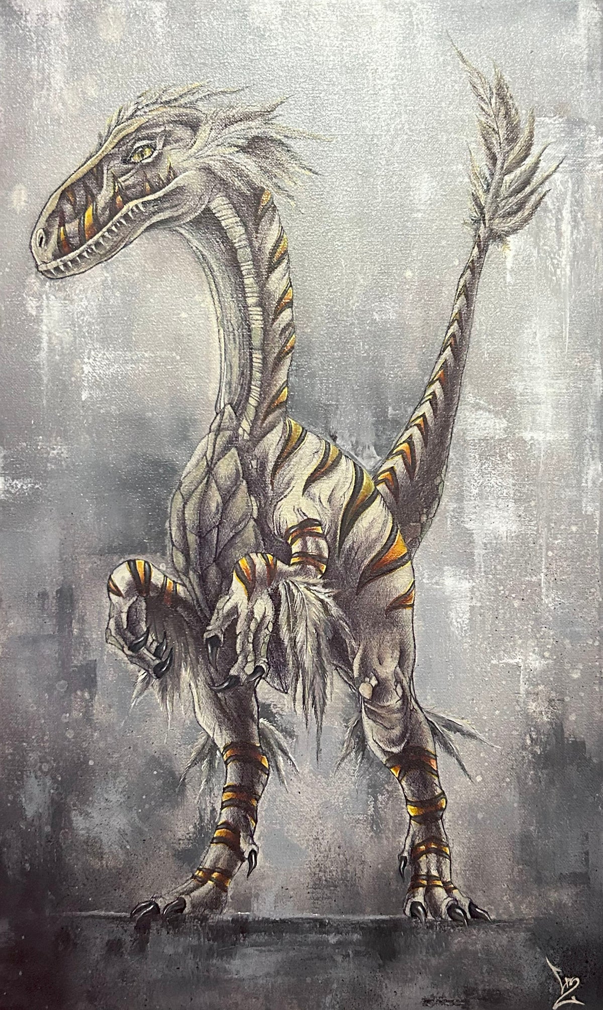 Compsognsthus emplumado